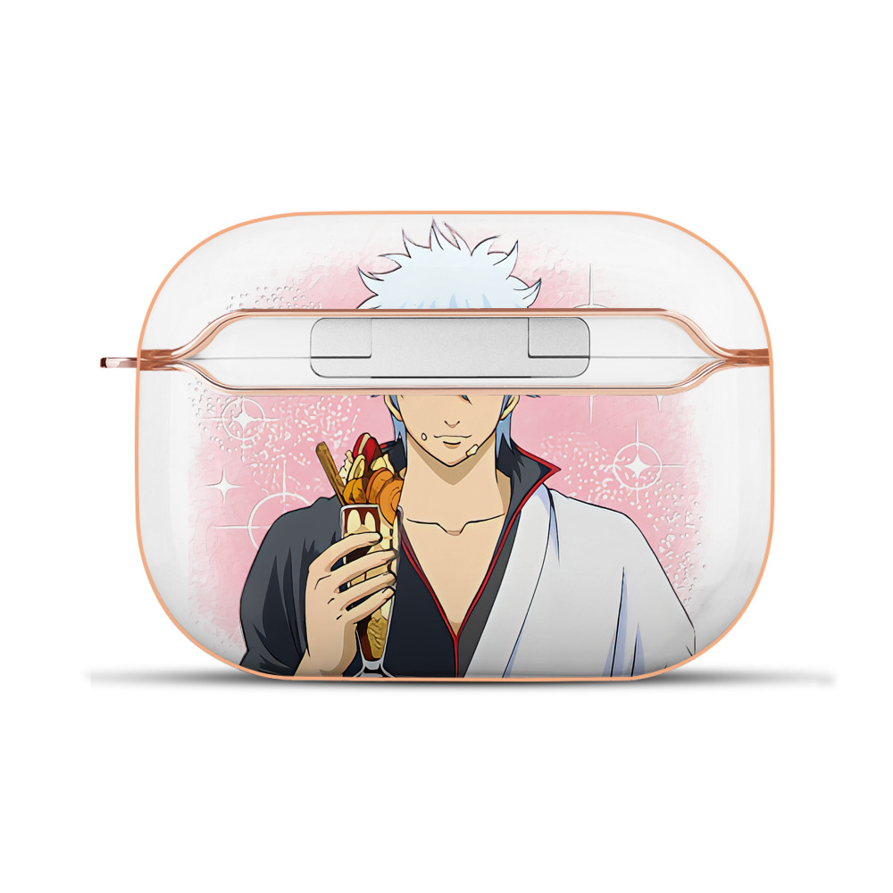 （画像用） ぎんたま 坂田銀時（さかたぎんとき） 神楽 志村新八（しむら しんぱち） GINTAMA Sakata Gintoki Kagura Shimura Shinpachi 【AirPods Pro用】ハードシェル保護ケース｜耐衝撃・防指紋・カラビナ付き商品仕様