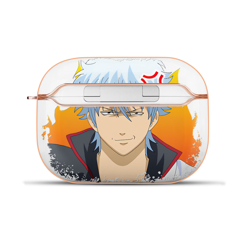 （画像用） ぎんたま 坂田銀時（さかたぎんとき） 神楽 志村新八（しむら しんぱち） GINTAMA Sakata Gintoki Kagura Shimura Shinpachi 【AirPods Pro用】ハードシェル保護ケース｜耐衝撃・防指紋・カラビナ付き商品仕様
