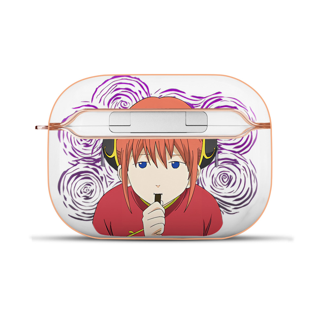 （画像用） ぎんたま 坂田銀時（さかたぎんとき） 神楽 志村新八（しむら しんぱち） GINTAMA Sakata Gintoki Kagura Shimura Shinpachi 【AirPods Pro用】ハードシェル保護ケース｜耐衝撃・防指紋・カラビナ付き商品仕様