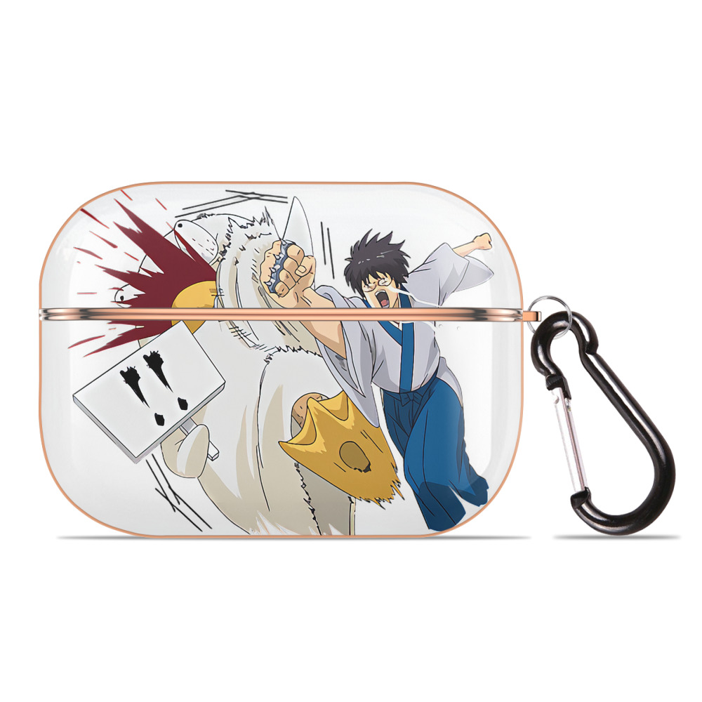 （画像用） ぎんたま 坂田銀時（さかたぎんとき） 神楽 志村新八（しむら しんぱち） GINTAMA Sakata Gintoki Kagura Shimura Shinpachi 【AirPods Pro用】ハードシェル保護ケース｜耐衝撃・防指紋・カラビナ付き商品仕様