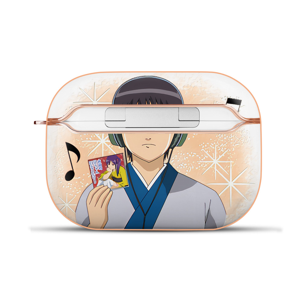 （画像用） ぎんたま 坂田銀時（さかたぎんとき） 神楽 志村新八（しむら しんぱち） GINTAMA Sakata Gintoki Kagura Shimura Shinpachi 【AirPods Pro用】ハードシェル保護ケース｜耐衝撃・防指紋・カラビナ付き商品仕様