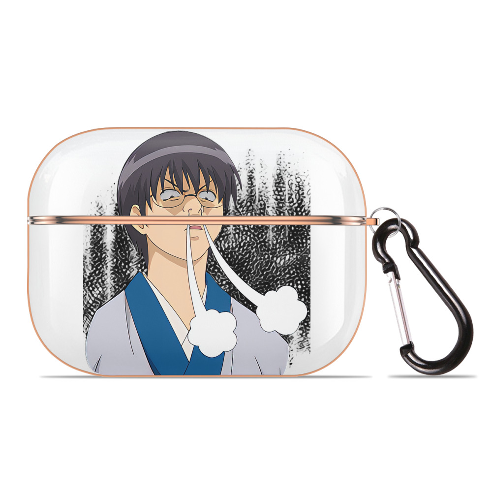 （画像用） ぎんたま 坂田銀時（さかたぎんとき） 神楽 志村新八（しむら しんぱち） GINTAMA Sakata Gintoki Kagura Shimura Shinpachi 【AirPods Pro用】ハードシェル保護ケース｜耐衝撃・防指紋・カラビナ付き商品仕様