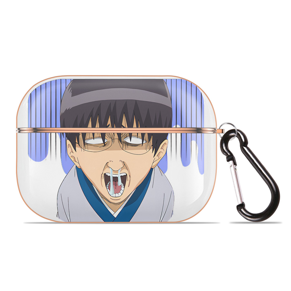 （画像用） ぎんたま 坂田銀時（さかたぎんとき） 神楽 志村新八（しむら しんぱち） GINTAMA Sakata Gintoki Kagura Shimura Shinpachi 【AirPods Pro用】ハードシェル保護ケース｜耐衝撃・防指紋・カラビナ付き商品仕様