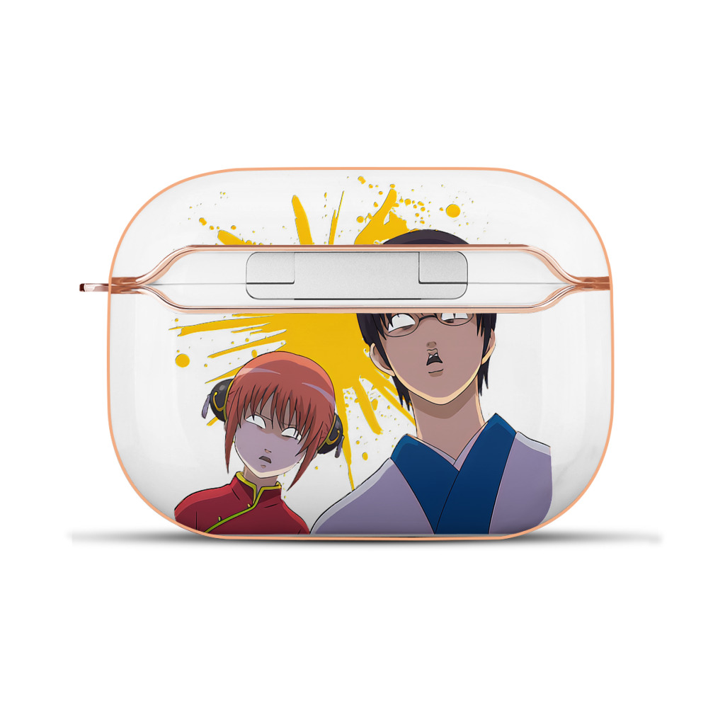 （画像用） ぎんたま 坂田銀時（さかたぎんとき） 神楽 志村新八（しむら しんぱち） GINTAMA Sakata Gintoki Kagura Shimura Shinpachi 【AirPods Pro用】ハードシェル保護ケース｜耐衝撃・防指紋・カラビナ付き商品仕様