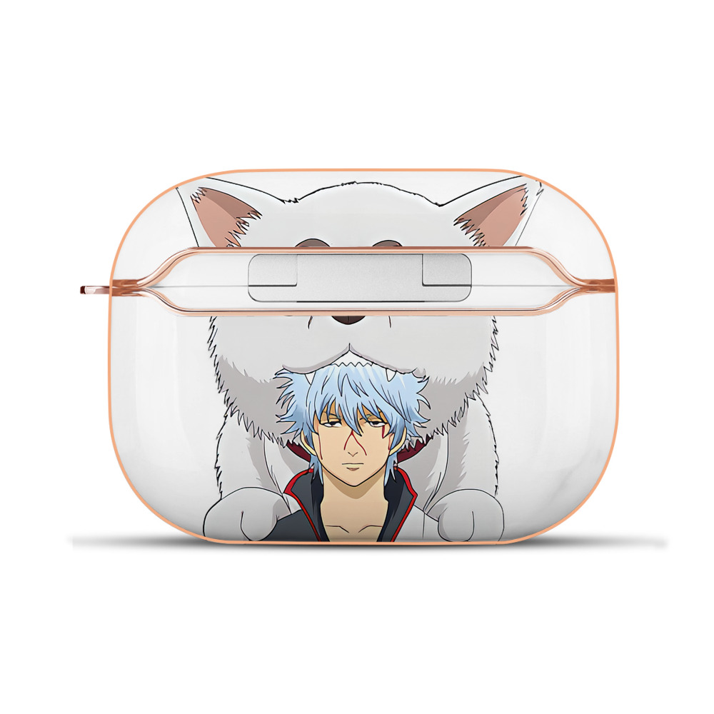 （画像用） ぎんたま 坂田銀時（さかたぎんとき） 神楽 志村新八（しむら しんぱち） GINTAMA Sakata Gintoki Kagura Shimura Shinpachi 【AirPods Pro用】ハードシェル保護ケース｜耐衝撃・防指紋・カラビナ付き商品仕様