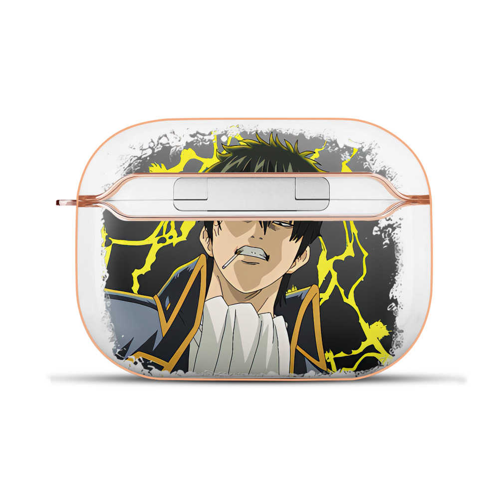（画像用） ぎんたま 坂田銀時（さかたぎんとき） 神楽 志村新八（しむら しんぱち） GINTAMA Sakata Gintoki Kagura Shimura Shinpachi 【AirPods Pro用】ハードシェル保護ケース｜耐衝撃・防指紋・カラビナ付き商品仕様