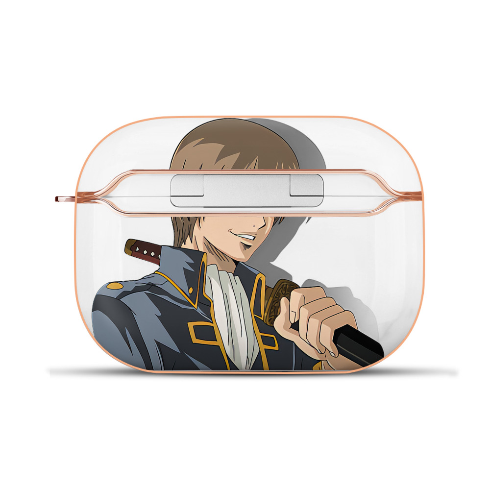 （画像用） ぎんたま 坂田銀時（さかたぎんとき） 神楽 志村新八（しむら しんぱち） GINTAMA Sakata Gintoki Kagura Shimura Shinpachi 【AirPods Pro用】ハードシェル保護ケース｜耐衝撃・防指紋・カラビナ付き商品仕様