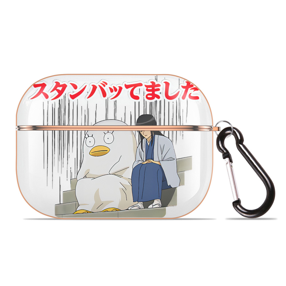 （画像用） ぎんたま 坂田銀時（さかたぎんとき） 神楽 志村新八（しむら しんぱち） GINTAMA Sakata Gintoki Kagura Shimura Shinpachi 【AirPods Pro用】ハードシェル保護ケース｜耐衝撃・防指紋・カラビナ付き商品仕様