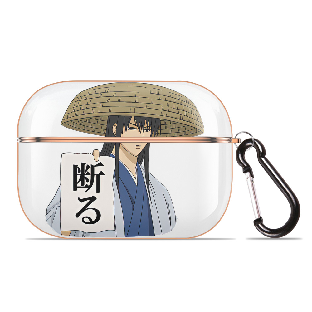 （画像用） ぎんたま 坂田銀時（さかたぎんとき） 神楽 志村新八（しむら しんぱち） GINTAMA Sakata Gintoki Kagura Shimura Shinpachi 【AirPods Pro用】ハードシェル保護ケース｜耐衝撃・防指紋・カラビナ付き商品仕様
