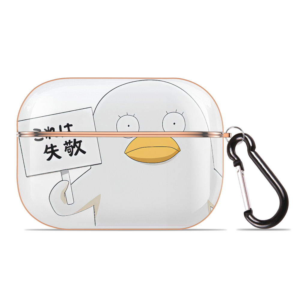 （画像用） ぎんたま 坂田銀時（さかたぎんとき） 神楽 志村新八（しむら しんぱち） GINTAMA Sakata Gintoki Kagura Shimura Shinpachi 【AirPods Pro用】ハードシェル保護ケース｜耐衝撃・防指紋・カラビナ付き商品仕様