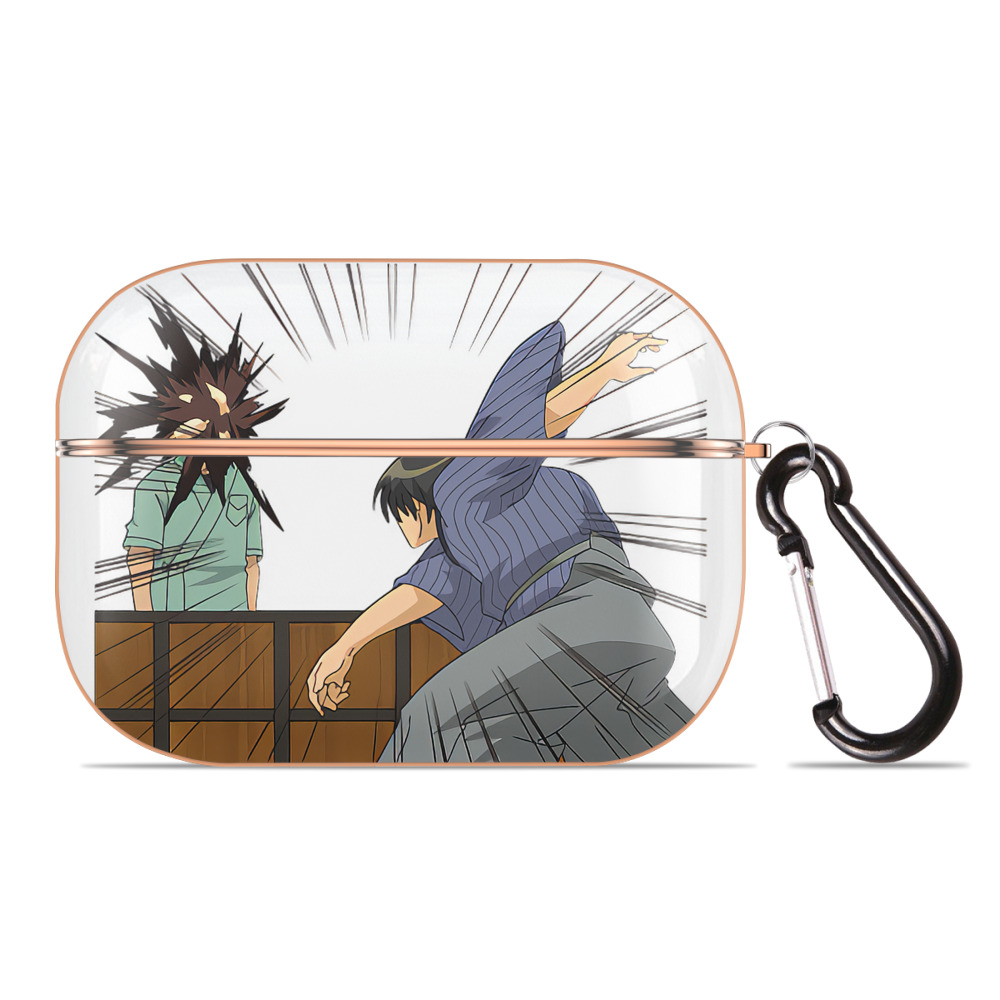 （画像用） ぎんたま 坂田銀時（さかたぎんとき） 神楽 志村新八（しむら しんぱち） GINTAMA Sakata Gintoki Kagura Shimura Shinpachi 【AirPods Pro用】ハードシェル保護ケース｜耐衝撃・防指紋・カラビナ付き商品仕様