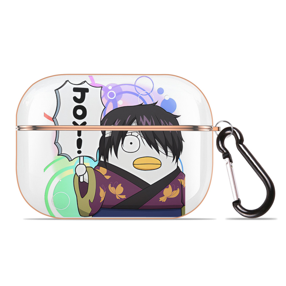 （画像用） ぎんたま 坂田銀時（さかたぎんとき） 神楽 志村新八（しむら しんぱち） GINTAMA Sakata Gintoki Kagura Shimura Shinpachi 【AirPods Pro用】ハードシェル保護ケース｜耐衝撃・防指紋・カラビナ付き商品仕様