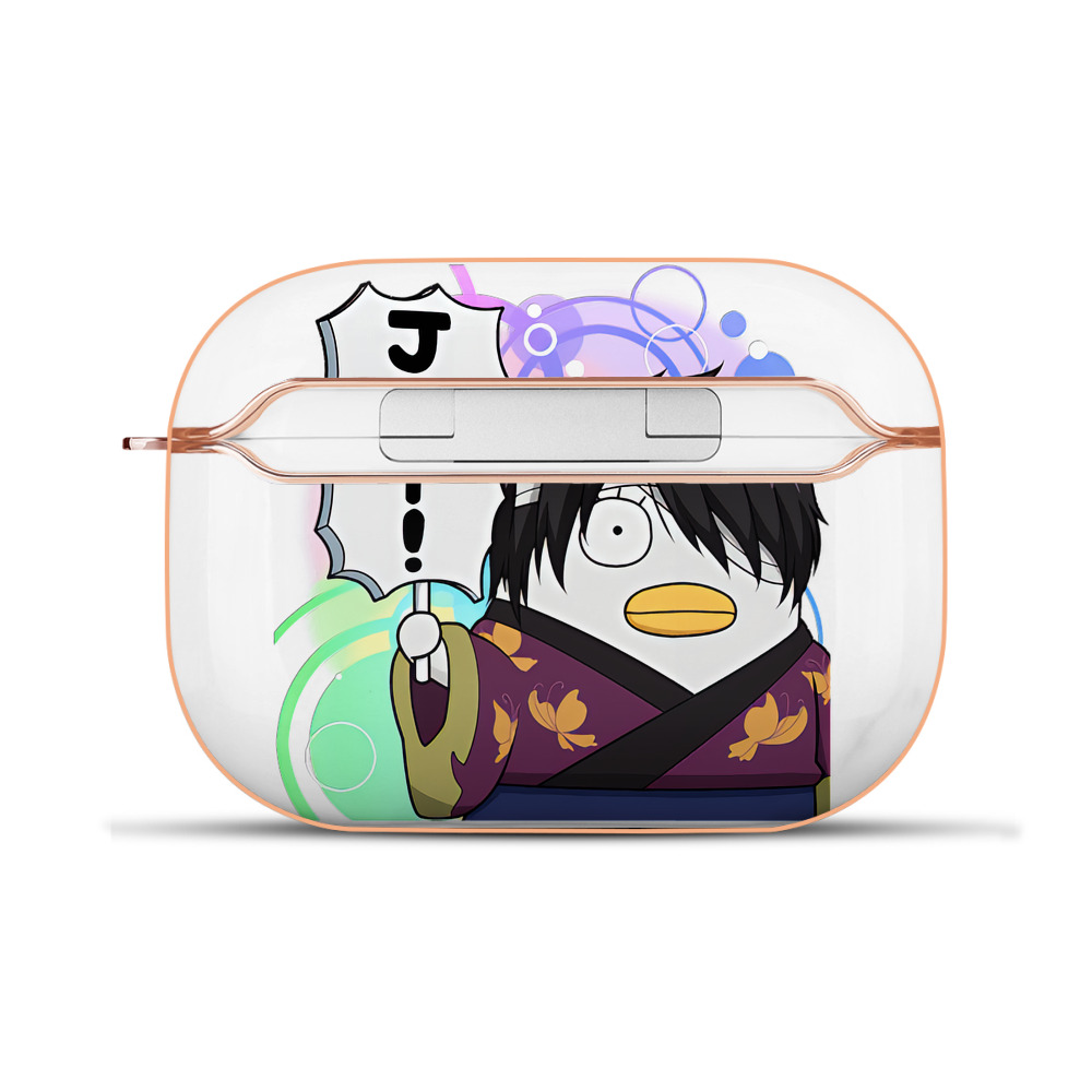 （画像用） ぎんたま 坂田銀時（さかたぎんとき） 神楽 志村新八（しむら しんぱち） GINTAMA Sakata Gintoki Kagura Shimura Shinpachi 【AirPods Pro用】ハードシェル保護ケース｜耐衝撃・防指紋・カラビナ付き商品仕様