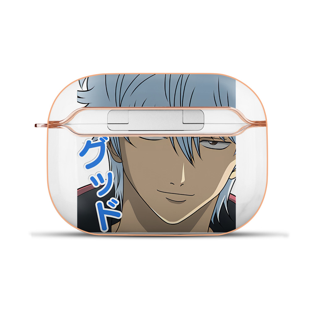 （画像用） ぎんたま 坂田銀時（さかたぎんとき） 神楽 志村新八（しむら しんぱち） GINTAMA Sakata Gintoki Kagura Shimura Shinpachi 【AirPods Pro用】ハードシェル保護ケース｜耐衝撃・防指紋・カラビナ付き商品仕様
