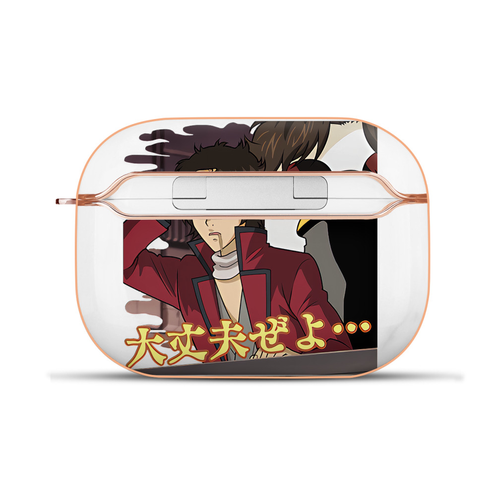 （画像用） ぎんたま 坂田銀時（さかたぎんとき） 神楽 志村新八（しむら しんぱち） GINTAMA Sakata Gintoki Kagura Shimura Shinpachi 【AirPods Pro用】ハードシェル保護ケース｜耐衝撃・防指紋・カラビナ付き商品仕様