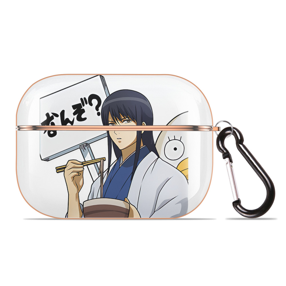 （画像用） ぎんたま 坂田銀時（さかたぎんとき） 神楽 志村新八（しむら しんぱち） GINTAMA Sakata Gintoki Kagura Shimura Shinpachi 【AirPods Pro用】ハードシェル保護ケース｜耐衝撃・防指紋・カラビナ付き商品仕様