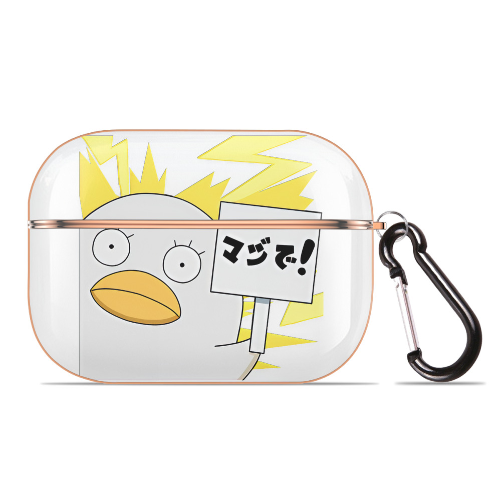 （画像用） ぎんたま 坂田銀時（さかたぎんとき） 神楽 志村新八（しむら しんぱち） GINTAMA Sakata Gintoki Kagura Shimura Shinpachi 【AirPods Pro用】ハードシェル保護ケース｜耐衝撃・防指紋・カラビナ付き商品仕様
