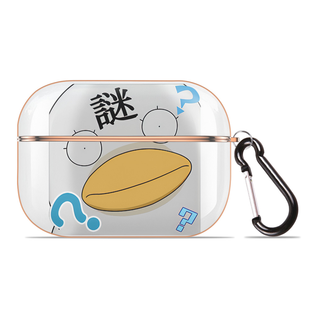 （画像用） ぎんたま 坂田銀時（さかたぎんとき） 神楽 志村新八（しむら しんぱち） GINTAMA Sakata Gintoki Kagura Shimura Shinpachi 【AirPods Pro用】ハードシェル保護ケース｜耐衝撃・防指紋・カラビナ付き商品仕様