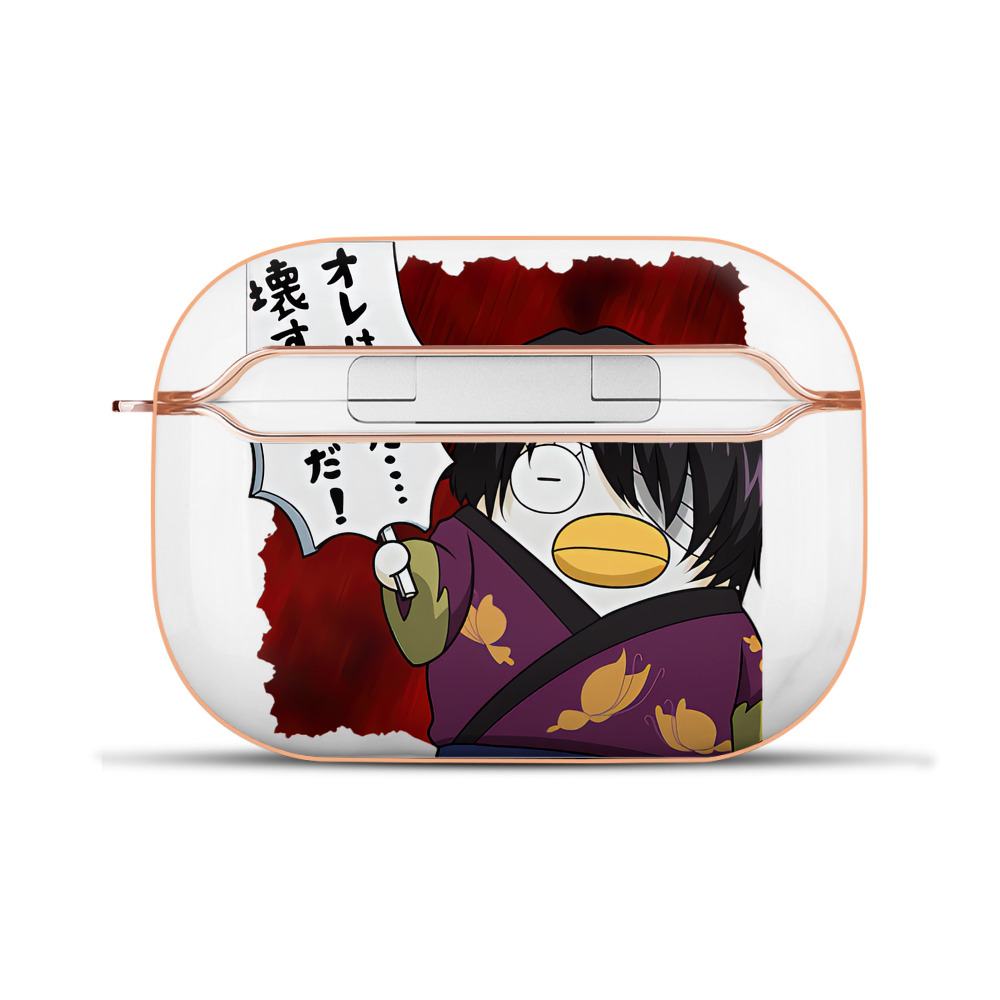 （画像用） ぎんたま 坂田銀時（さかたぎんとき） 神楽 志村新八（しむら しんぱち） GINTAMA Sakata Gintoki Kagura Shimura Shinpachi 【AirPods Pro用】ハードシェル保護ケース｜耐衝撃・防指紋・カラビナ付き商品仕様