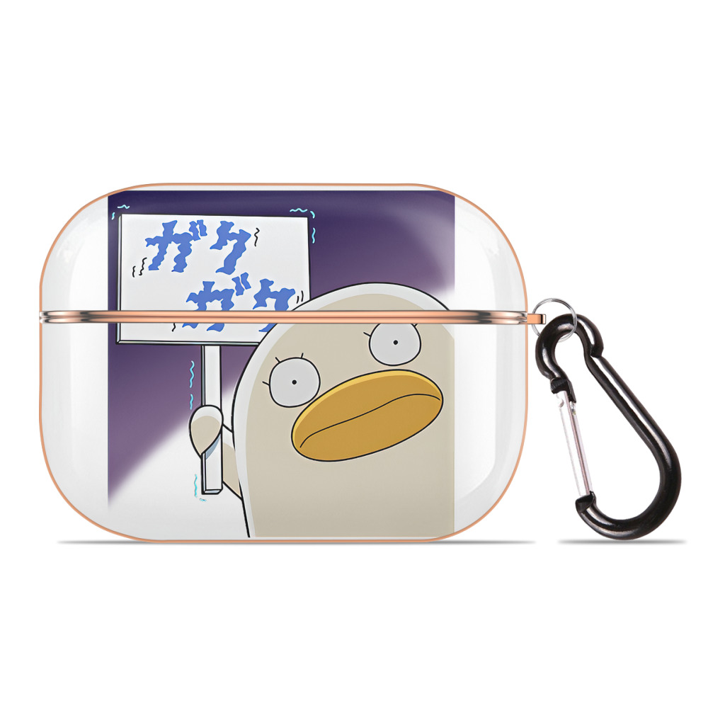 （画像用） ぎんたま 坂田銀時（さかたぎんとき） 神楽 志村新八（しむら しんぱち） GINTAMA Sakata Gintoki Kagura Shimura Shinpachi 【AirPods Pro用】ハードシェル保護ケース｜耐衝撃・防指紋・カラビナ付き商品仕様