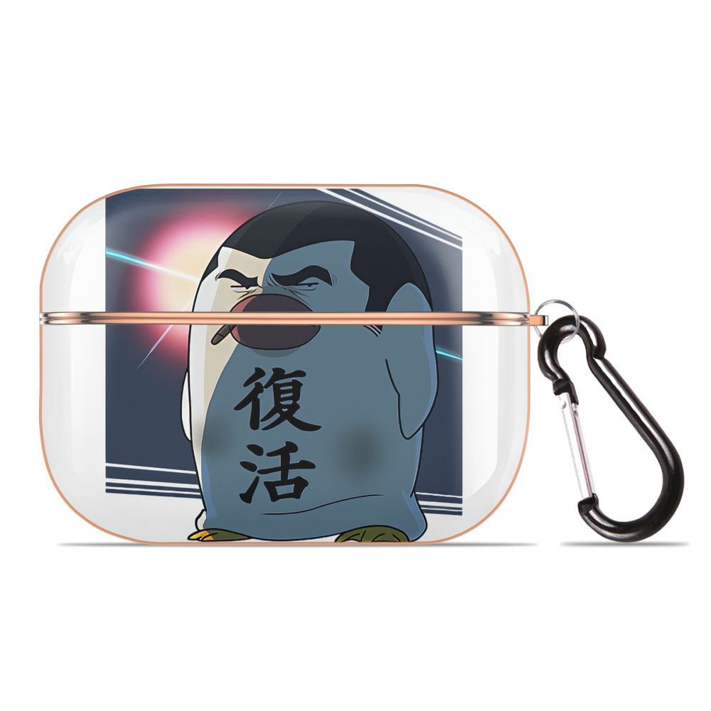 （画像用） ぎんたま 坂田銀時（さかたぎんとき） 神楽 志村新八（しむら しんぱち） GINTAMA Sakata Gintoki Kagura Shimura Shinpachi 【AirPods Pro用】ハードシェル保護ケース｜耐衝撃・防指紋・カラビナ付き商品仕様