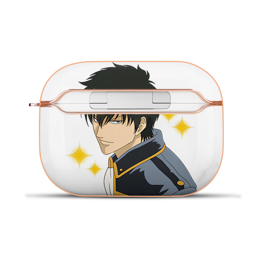 （画像用） ぎんたま 坂田銀時（さかたぎんとき） 神楽 志村新八（しむら しんぱち） GINTAMA Sakata Gintoki Kagura Shimura Shinpachi 【AirPods Pro用】ハードシェル保護ケース｜耐衝撃・防指紋・カラビナ付き商品仕様