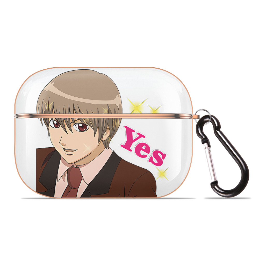 （画像用） ぎんたま 坂田銀時（さかたぎんとき） 神楽 志村新八（しむら しんぱち） GINTAMA Sakata Gintoki Kagura Shimura Shinpachi 【AirPods Pro用】ハードシェル保護ケース｜耐衝撃・防指紋・カラビナ付き商品仕様