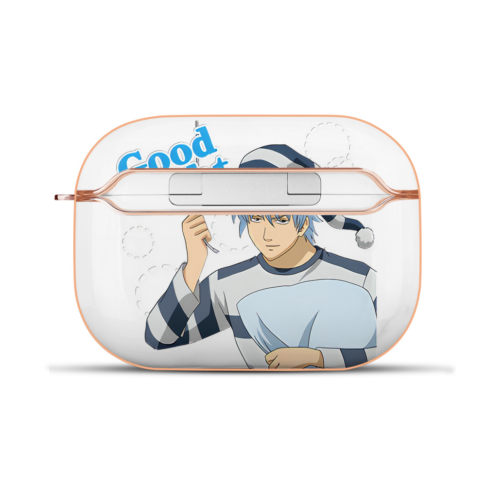 （画像用） ぎんたま 坂田銀時（さかたぎんとき） 神楽 志村新八（しむら しんぱち） GINTAMA Sakata Gintoki Kagura Shimura Shinpachi 【AirPods Pro用】ハードシェル保護ケース｜耐衝撃・防指紋・カラビナ付き商品仕様