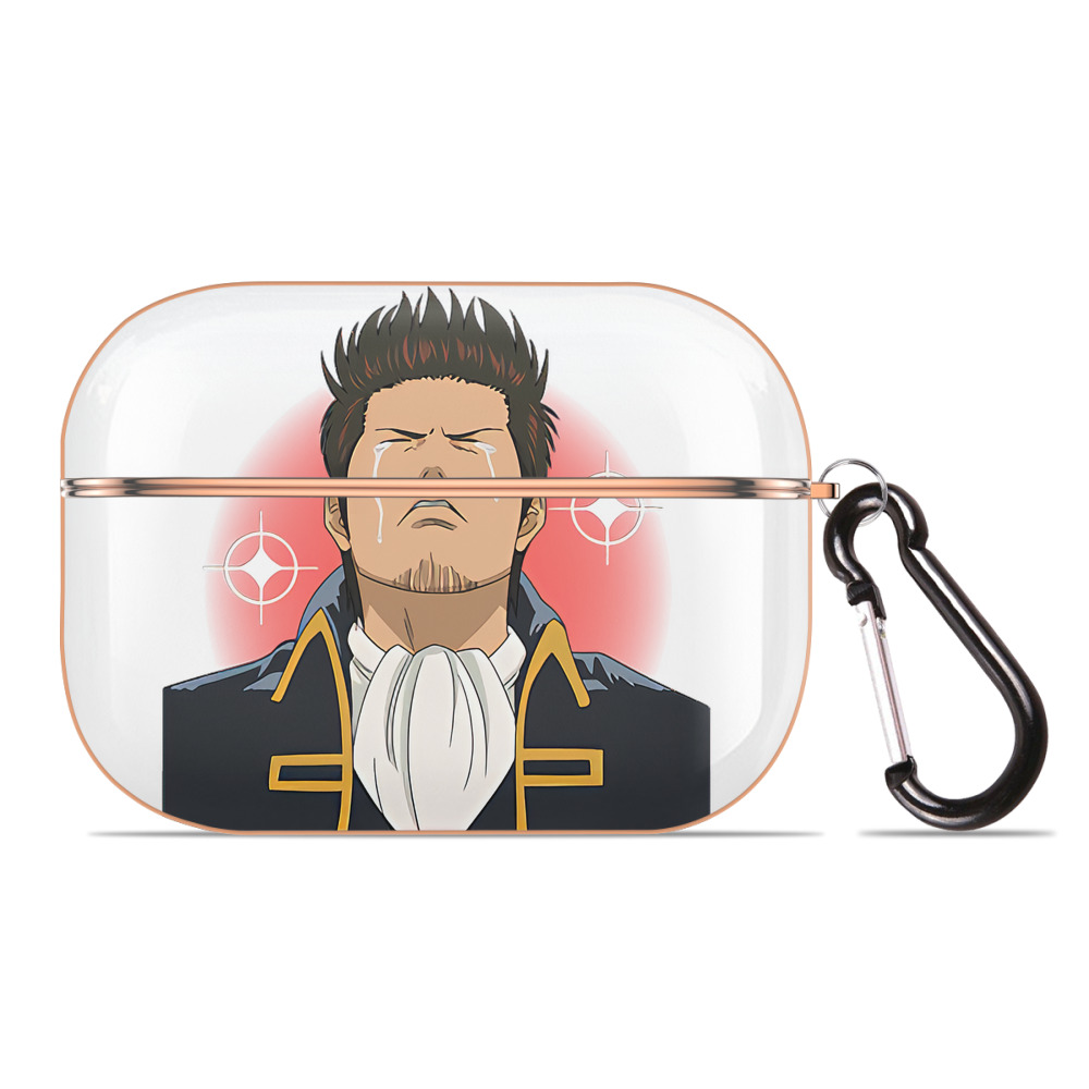 （画像用） ぎんたま 坂田銀時（さかたぎんとき） 神楽 志村新八（しむら しんぱち） GINTAMA Sakata Gintoki Kagura Shimura Shinpachi 【AirPods Pro用】ハードシェル保護ケース｜耐衝撃・防指紋・カラビナ付き商品仕様