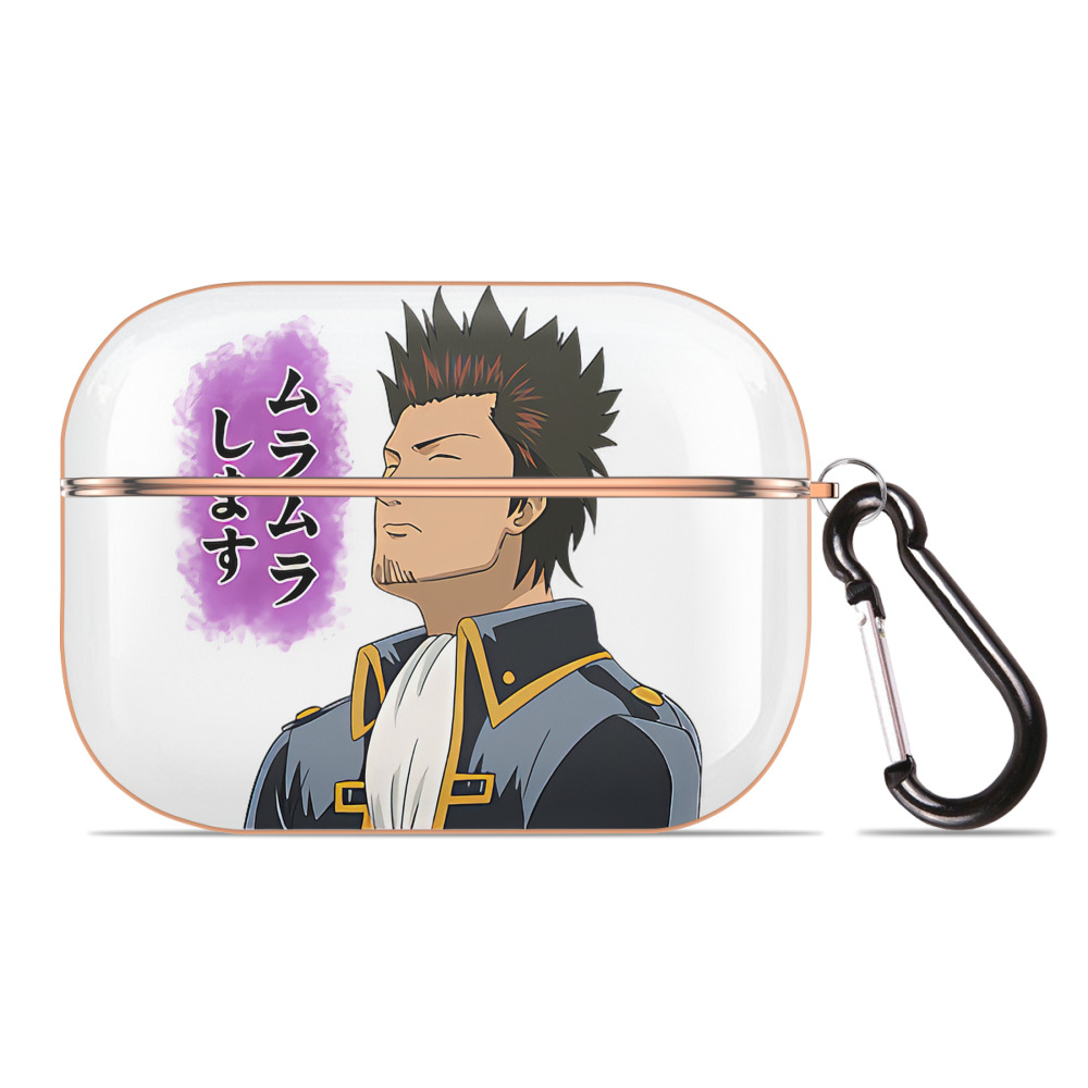 （画像用） ぎんたま 坂田銀時（さかたぎんとき） 神楽 志村新八（しむら しんぱち） GINTAMA Sakata Gintoki Kagura Shimura Shinpachi 【AirPods Pro用】ハードシェル保護ケース｜耐衝撃・防指紋・カラビナ付き商品仕様