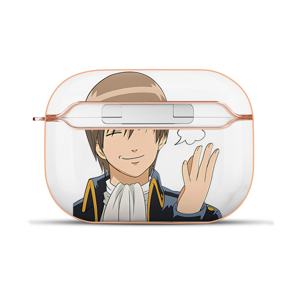 （画像用） ぎんたま 坂田銀時（さかたぎんとき） 神楽 志村新八（しむら しんぱち） GINTAMA Sakata Gintoki Kagura Shimura Shinpachi 【AirPods Pro用】ハードシェル保護ケース｜耐衝撃・防指紋・カラビナ付き商品仕様