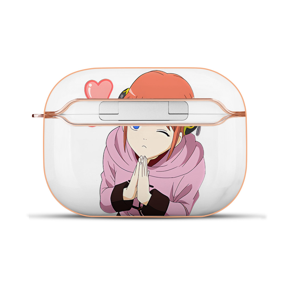 （画像用） ぎんたま 坂田銀時（さかたぎんとき） 神楽 志村新八（しむら しんぱち） GINTAMA Sakata Gintoki Kagura Shimura Shinpachi 【AirPods Pro用】ハードシェル保護ケース｜耐衝撃・防指紋・カラビナ付き商品仕様