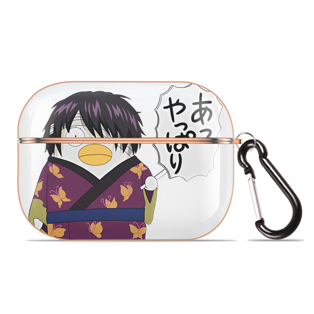 （画像用） ぎんたま 坂田銀時（さかたぎんとき） 神楽 志村新八（しむら しんぱち） GINTAMA Sakata Gintoki Kagura Shimura Shinpachi 【AirPods Pro用】ハードシェル保護ケース｜耐衝撃・防指紋・カラビナ付き商品仕様