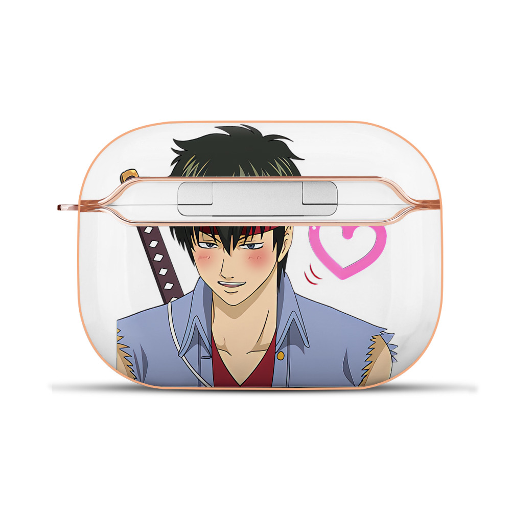 （画像用） ぎんたま 坂田銀時（さかたぎんとき） 神楽 志村新八（しむら しんぱち） GINTAMA Sakata Gintoki Kagura Shimura Shinpachi 【AirPods Pro用】ハードシェル保護ケース｜耐衝撃・防指紋・カラビナ付き商品仕様