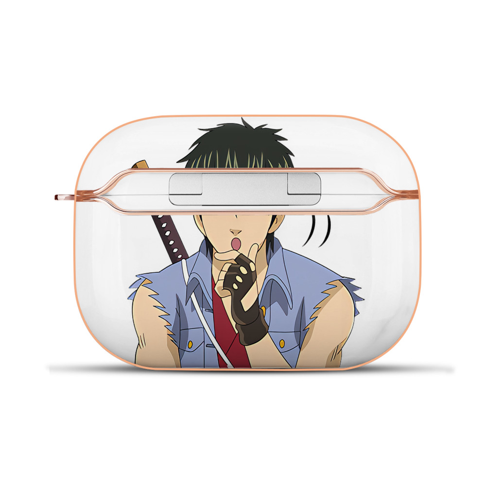 （画像用） ぎんたま 坂田銀時（さかたぎんとき） 神楽 志村新八（しむら しんぱち） GINTAMA Sakata Gintoki Kagura Shimura Shinpachi 【AirPods Pro用】ハードシェル保護ケース｜耐衝撃・防指紋・カラビナ付き商品仕様