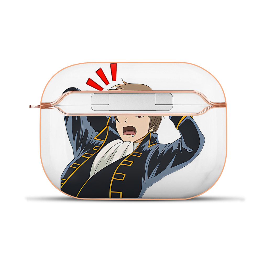 （画像用） ぎんたま 坂田銀時（さかたぎんとき） 神楽 志村新八（しむら しんぱち） GINTAMA Sakata Gintoki Kagura Shimura Shinpachi 【AirPods Pro用】ハードシェル保護ケース｜耐衝撃・防指紋・カラビナ付き商品仕様
