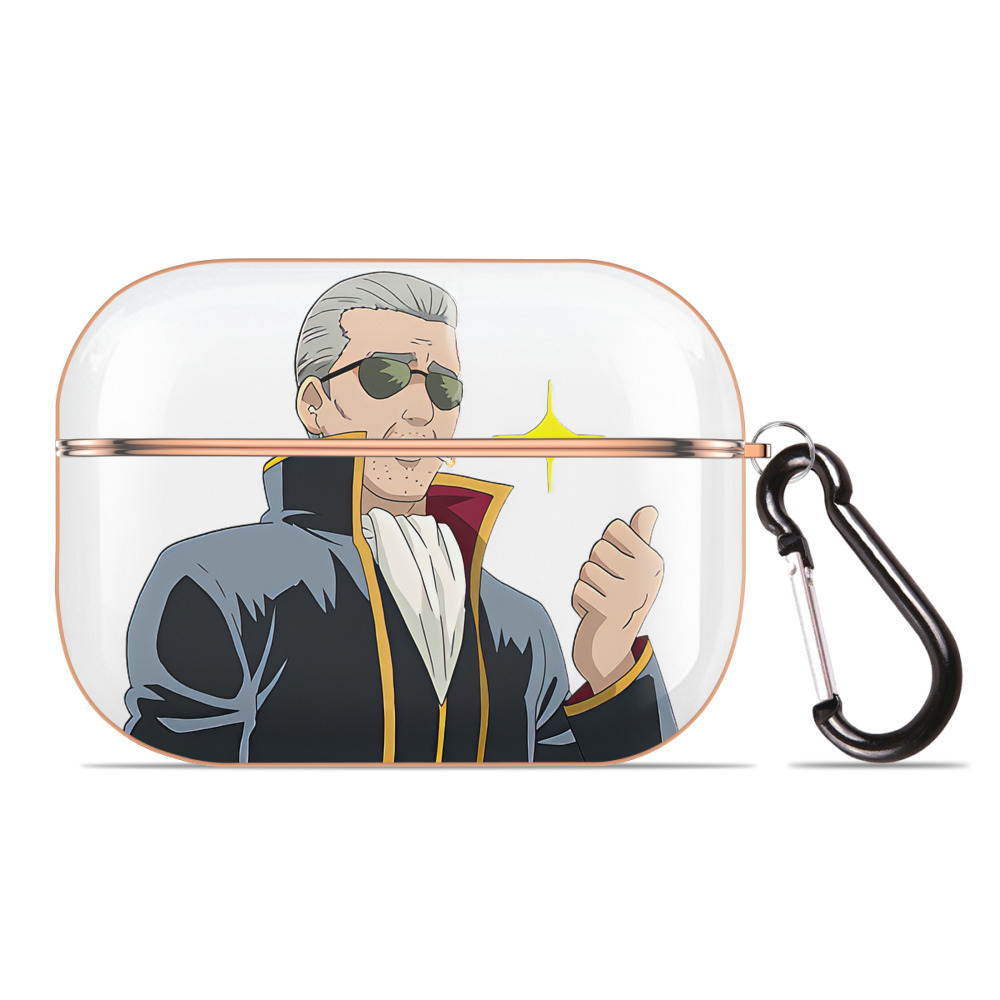 （画像用） ぎんたま 坂田銀時（さかたぎんとき） 神楽 志村新八（しむら しんぱち） GINTAMA Sakata Gintoki Kagura Shimura Shinpachi 【AirPods Pro用】ハードシェル保護ケース｜耐衝撃・防指紋・カラビナ付き商品仕様