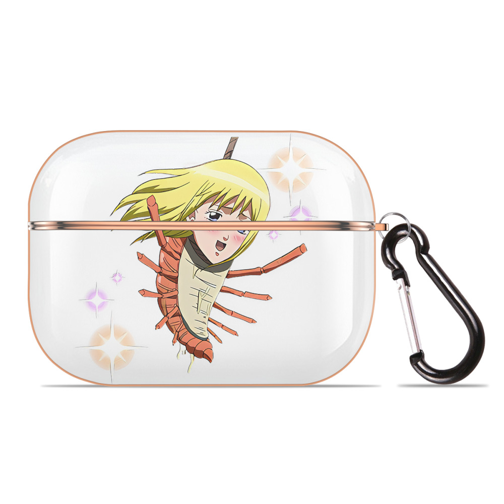 （画像用） ぎんたま 坂田銀時（さかたぎんとき） 神楽 志村新八（しむら しんぱち） GINTAMA Sakata Gintoki Kagura Shimura Shinpachi 【AirPods Pro用】ハードシェル保護ケース｜耐衝撃・防指紋・カラビナ付き商品仕様