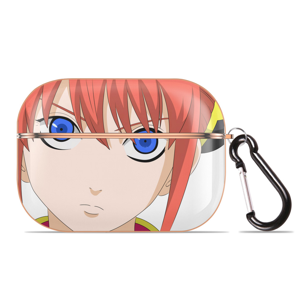 （画像用） ぎんたま 坂田銀時（さかたぎんとき） 神楽 志村新八（しむら しんぱち） GINTAMA Sakata Gintoki Kagura Shimura Shinpachi 【AirPods Pro用】ハードシェル保護ケース｜耐衝撃・防指紋・カラビナ付き商品仕様