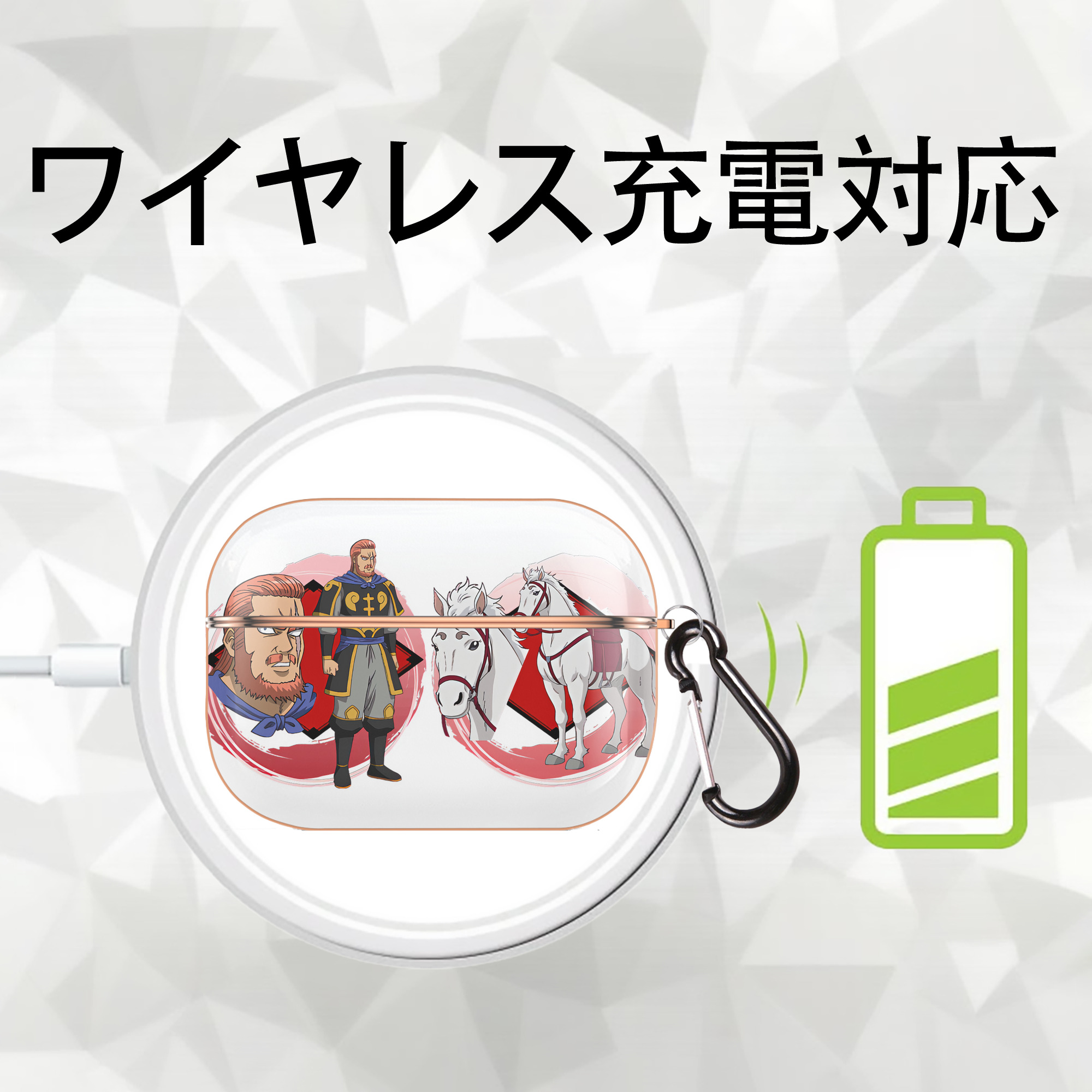 ぎんたま 坂田銀時（さかたぎんとき） 神楽 志村新八（しむら しんぱち） GINTAMA Sakata Gintoki Kagura Shimura Shinpachi 【AirPods Pro用】ハードシェル保護ケース｜耐衝撃・防指紋・カラビナ付き商品仕様