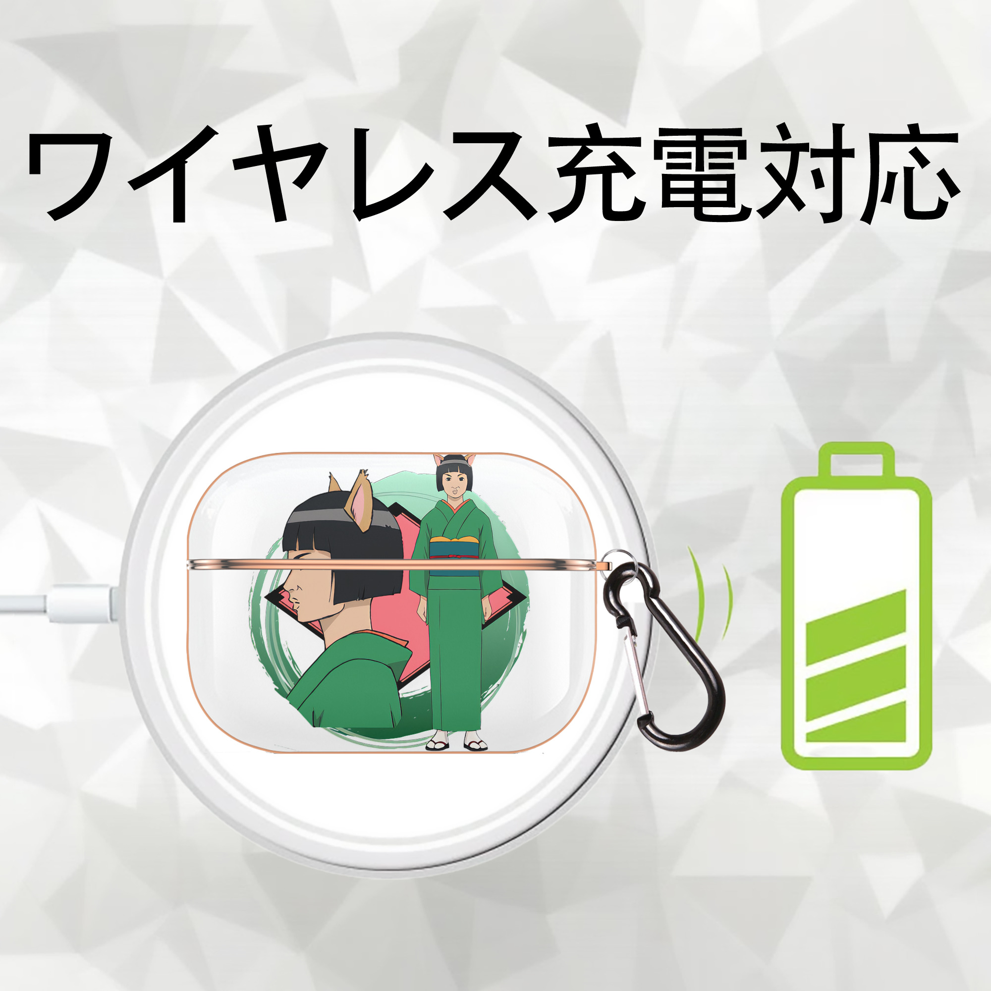 ぎんたま 坂田銀時（さかたぎんとき） 神楽 志村新八（しむら しんぱち） GINTAMA Sakata Gintoki Kagura Shimura Shinpachi 【AirPods Pro用】ハードシェル保護ケース｜耐衝撃・防指紋・カラビナ付き商品仕様
