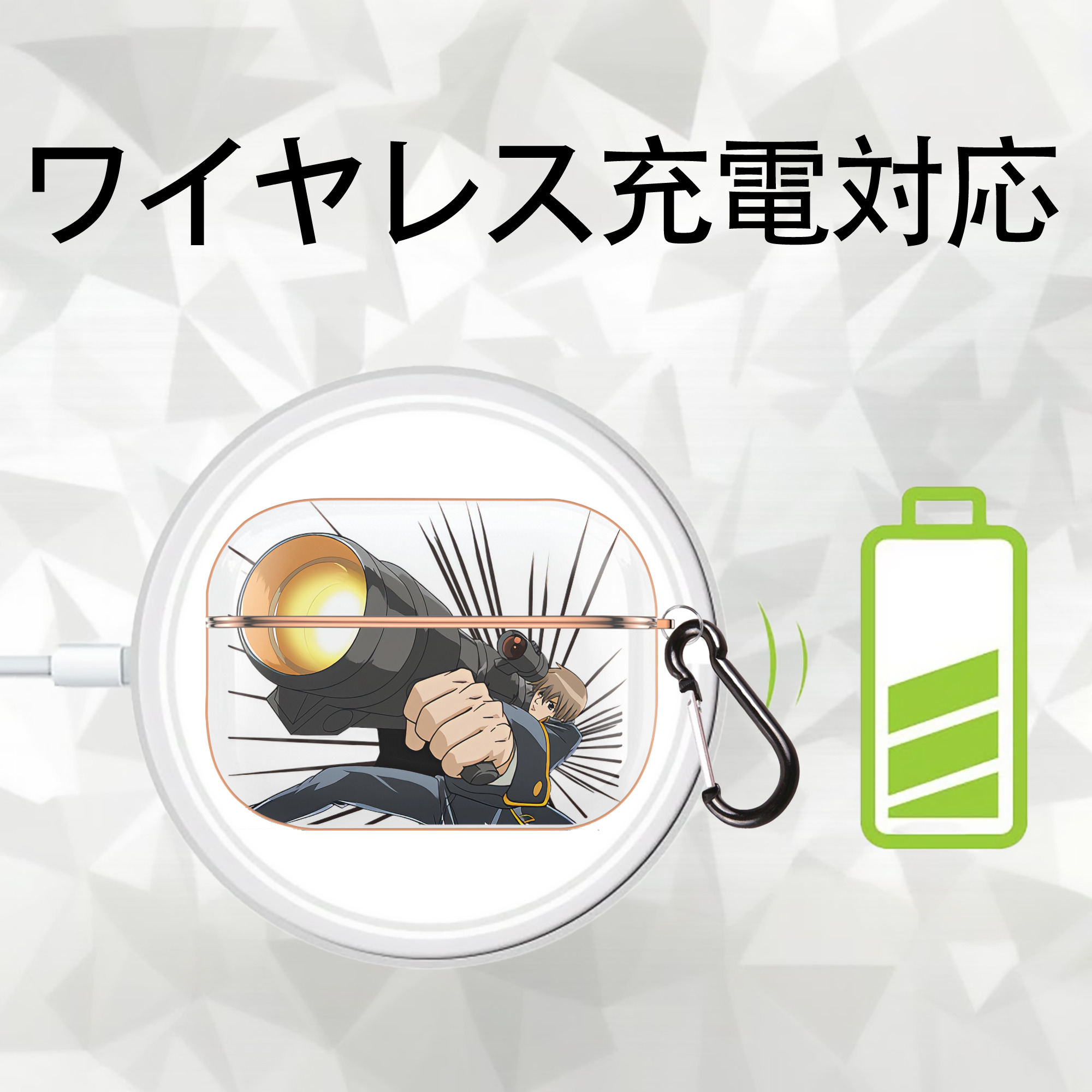 ぎんたま 坂田銀時（さかたぎんとき） 神楽 志村新八（しむら しんぱち） GINTAMA Sakata Gintoki Kagura Shimura Shinpachi 【AirPods Pro用】ハードシェル保護ケース｜耐衝撃・防指紋・カラビナ付き商品仕様