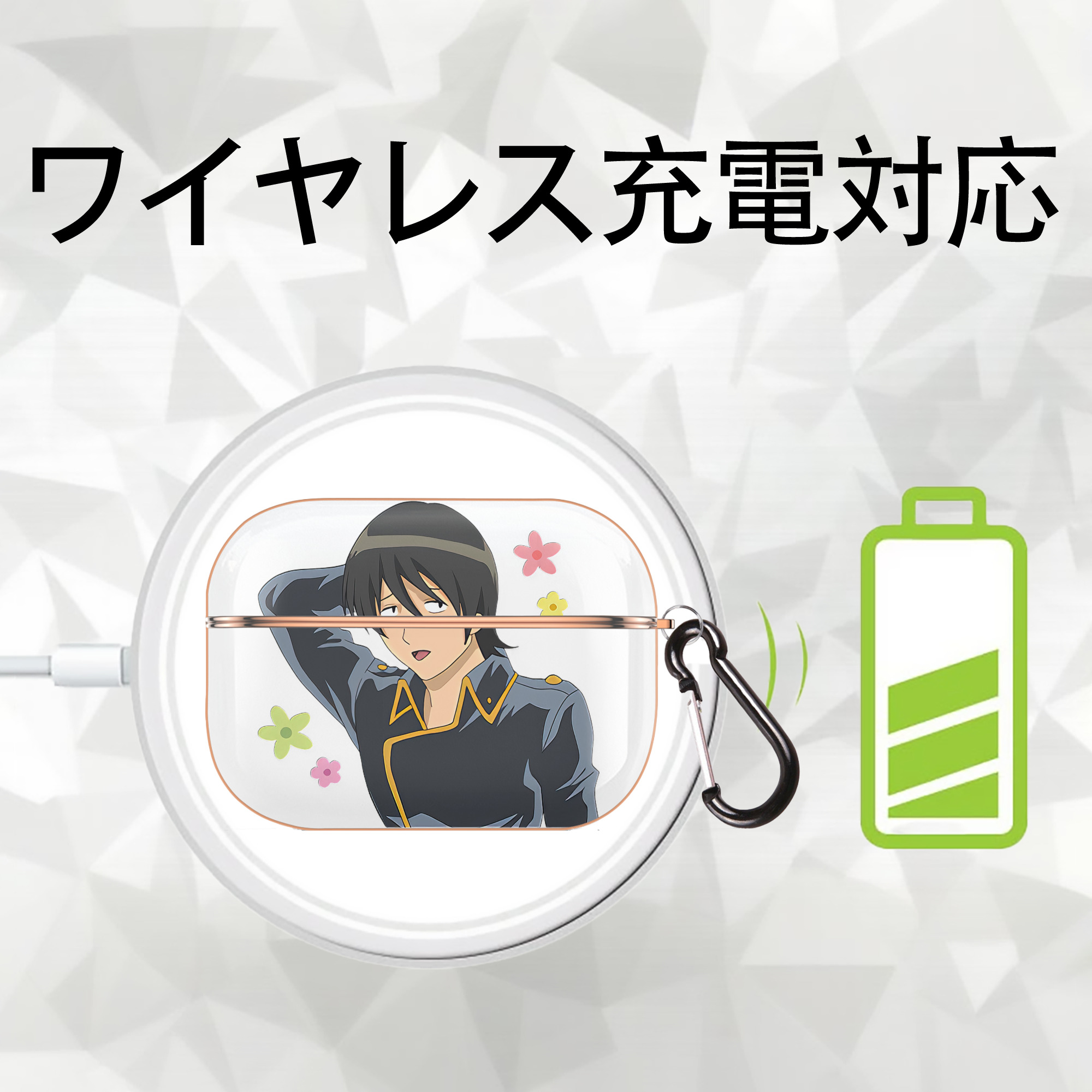 ぎんたま 坂田銀時（さかたぎんとき） 神楽 志村新八（しむら しんぱち） GINTAMA Sakata Gintoki Kagura Shimura Shinpachi 【AirPods Pro用】ハードシェル保護ケース｜耐衝撃・防指紋・カラビナ付き商品仕様