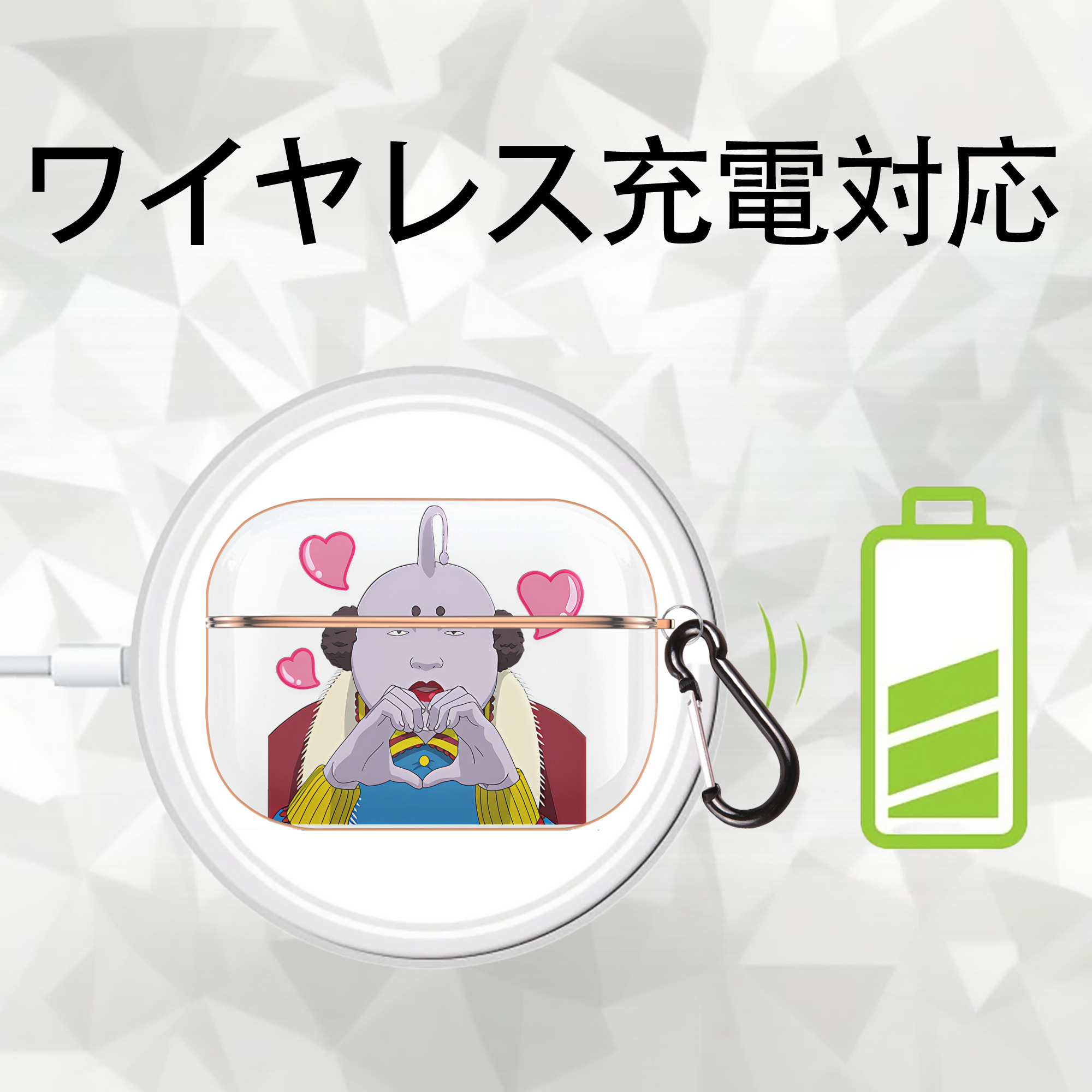 ぎんたま 坂田銀時（さかたぎんとき） 神楽 志村新八（しむら しんぱち） GINTAMA Sakata Gintoki Kagura Shimura Shinpachi 【AirPods Pro用】ハードシェル保護ケース｜耐衝撃・防指紋・カラビナ付き商品仕様