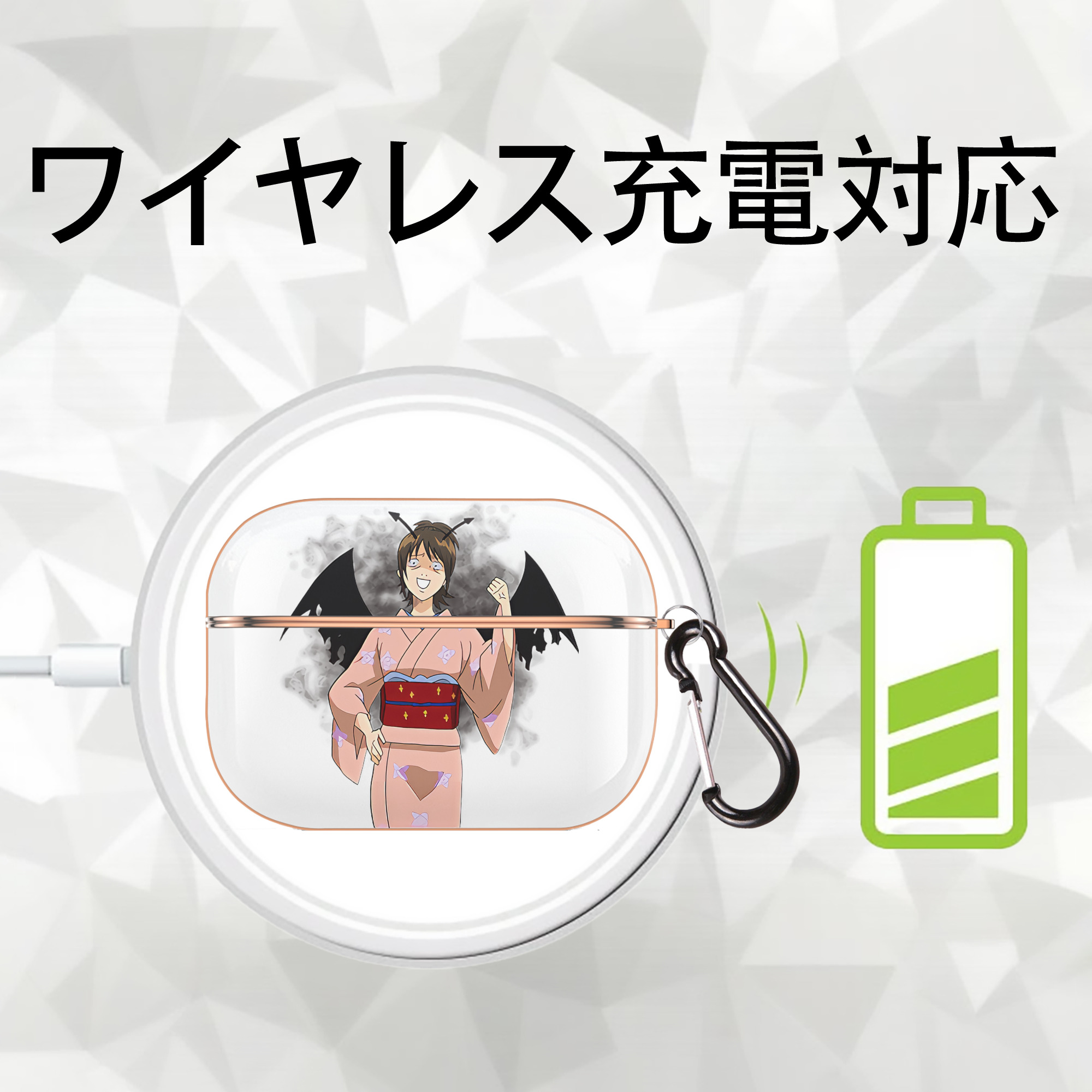 ぎんたま 坂田銀時（さかたぎんとき） 神楽 志村新八（しむら しんぱち） GINTAMA Sakata Gintoki Kagura Shimura Shinpachi 【AirPods Pro用】ハードシェル保護ケース｜耐衝撃・防指紋・カラビナ付き商品仕様